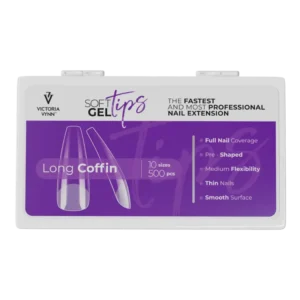 Victoria VYNN Soft Gel Tips Long Coffin 500 Pieces