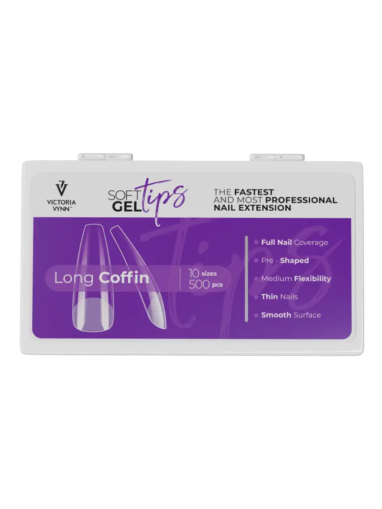 Victoria VYNN Soft Gel Tips Set with Long Coffin Tips – Image 4