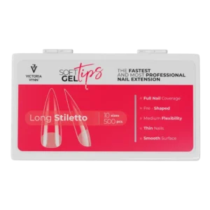 Victoria VYNN Soft Gel Tips Long Stiletto 500 Pieces