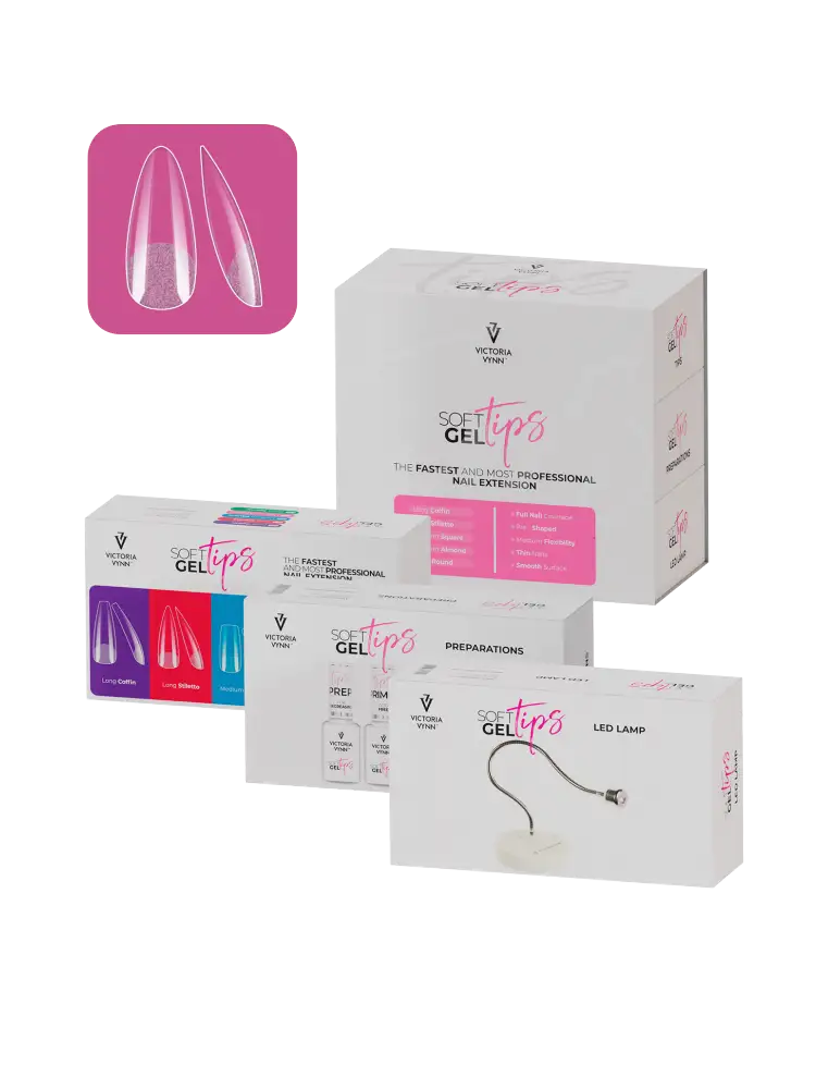 Victoria VYNN Soft Gel Tips Set with Medium Almond Tips